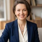 Профессиональный портрет уверенного бизнесмена с дружелюбным взглядом на нейтральном размытом фоне студии